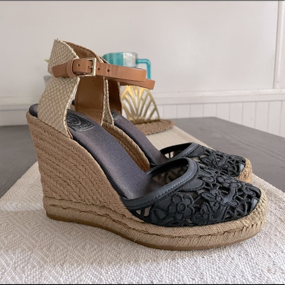 Tory Burch Espadrille Wedges - Picture 1 of 5